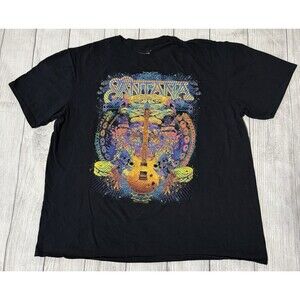 Santana Men's Graphic T-Shirt Collectible Consciousness Awakening Size XL Black